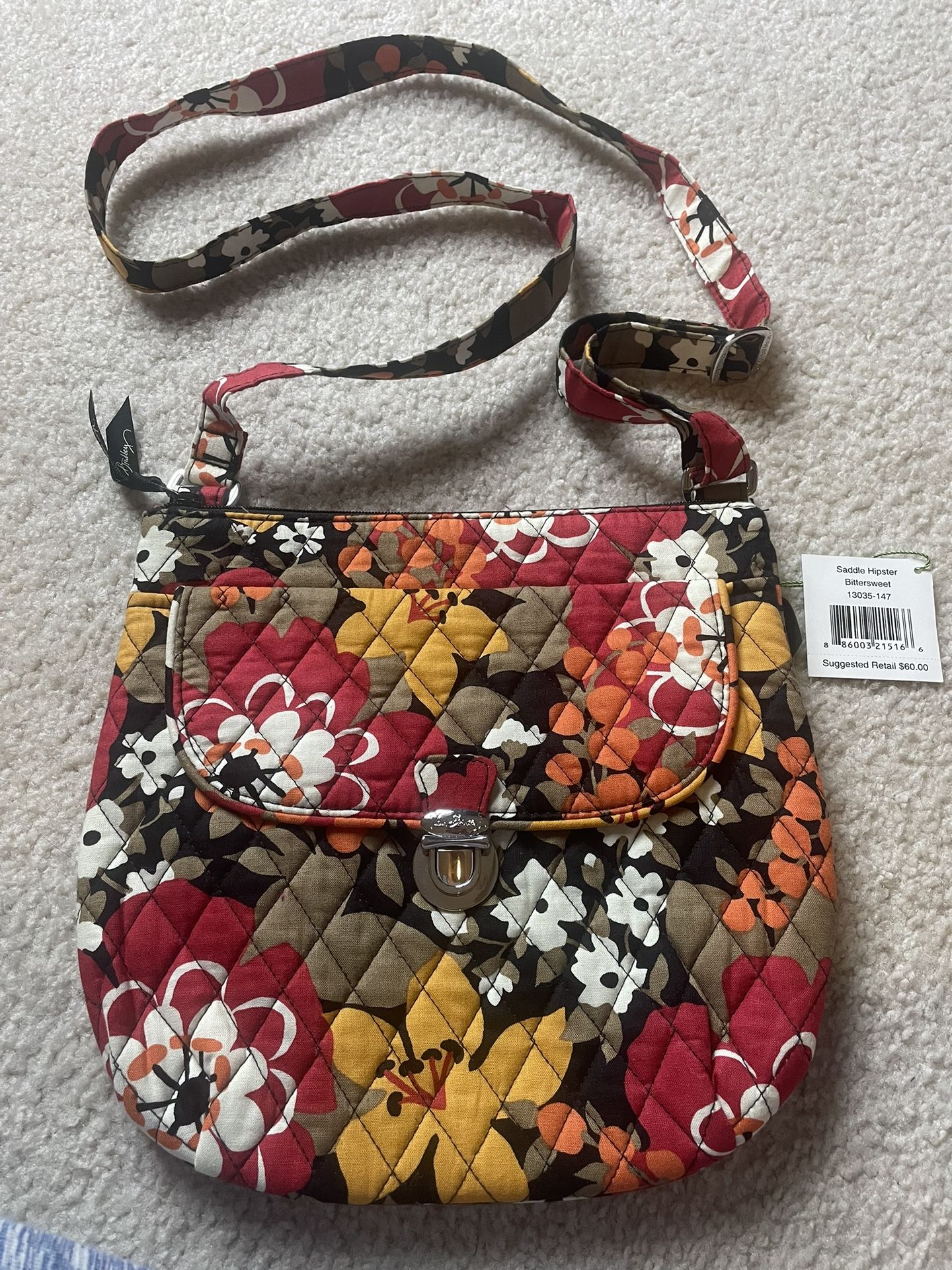 Vera Bradley Saddle Hipster Bittersweet Pattern