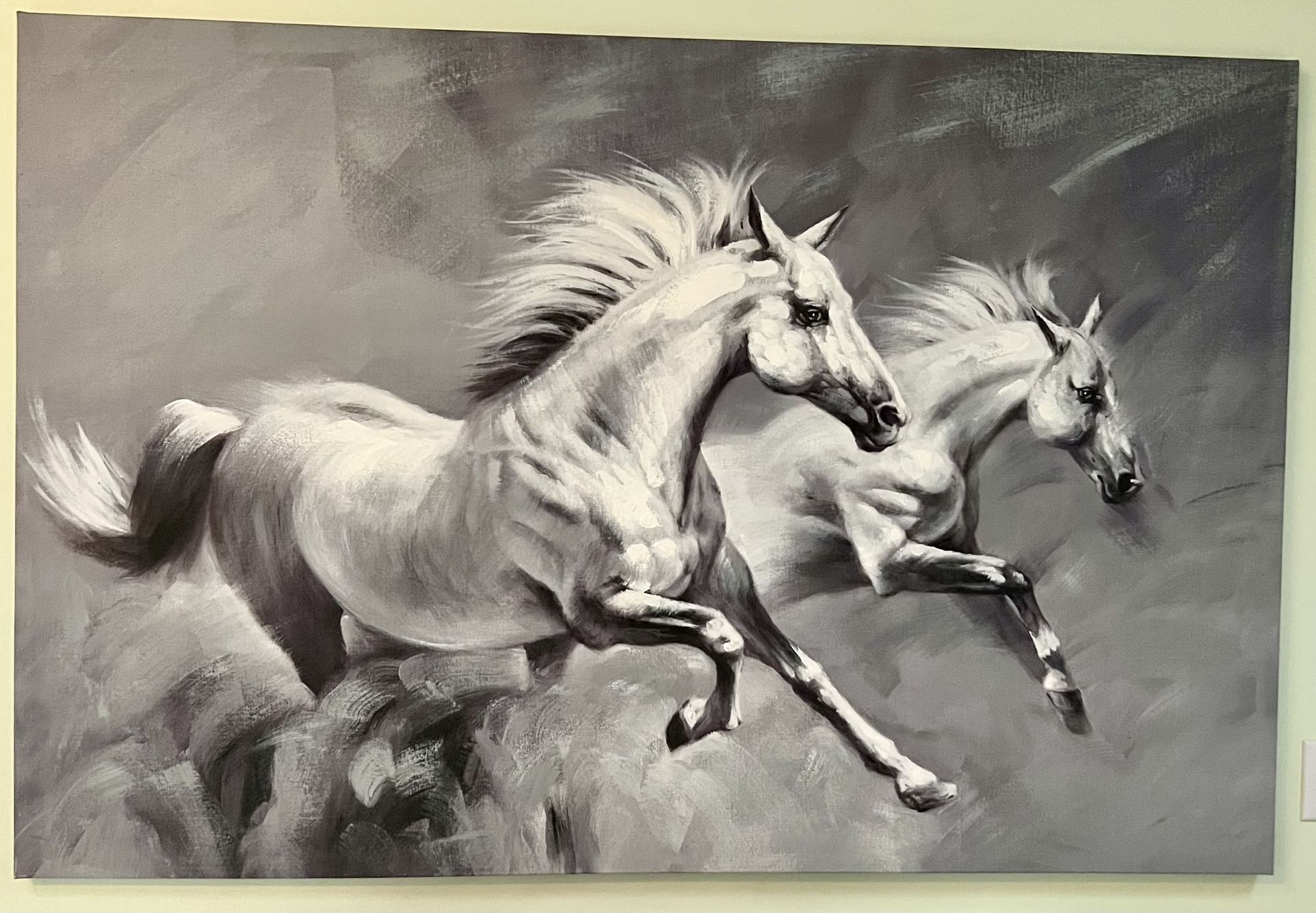 Horses wall art canvas giant 71x47