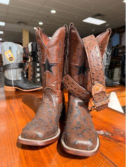 Ostrich boot w belt