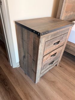 Ashley Furniture Wood Bedside table x2