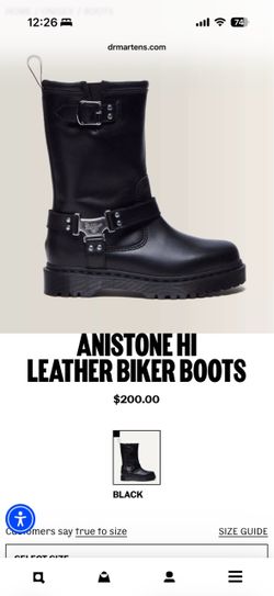 Dr. Martens Anistone Hi Leather Biker Boots
