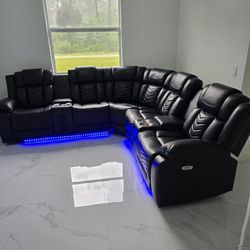 Power recliner sectional sofa