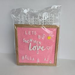 Wood Frame Felt Board Announcement 