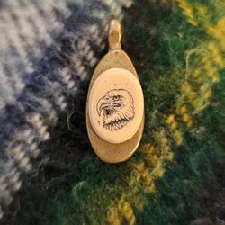 Vintage Brass Single Block Sheave Marine Single  Sheave Yacht Pulley Eagle