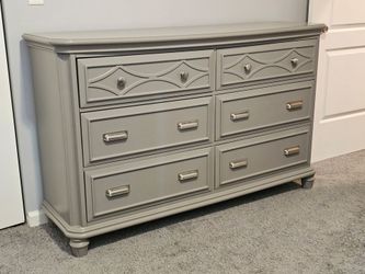 Gray 6 Drawer Dresser