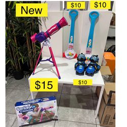 New toys baby corn popper, Geo safari telescope, toddler roller skates 4 wheels / Nuevos juguetes bebe, telescopio y patines