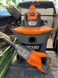 RIDGID 18V Cordless Shop Vac Combo – 9 Gallon + Handheld