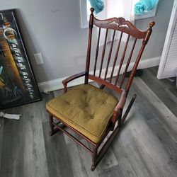 Vintage Spaulding Fibre Products Rocking Chair