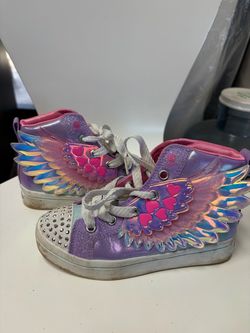 Skechers light up tennis shoes, young girls size 13