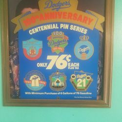 DODGERS DOUBLE SIDED UNOCAL CENTENIAL PIN SERIES Memorabilia