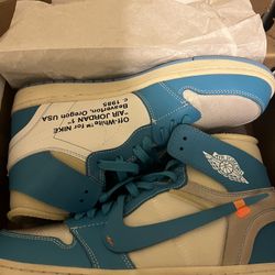 Men’s Authentic Retro NC Off White Jordan 1 Size 12