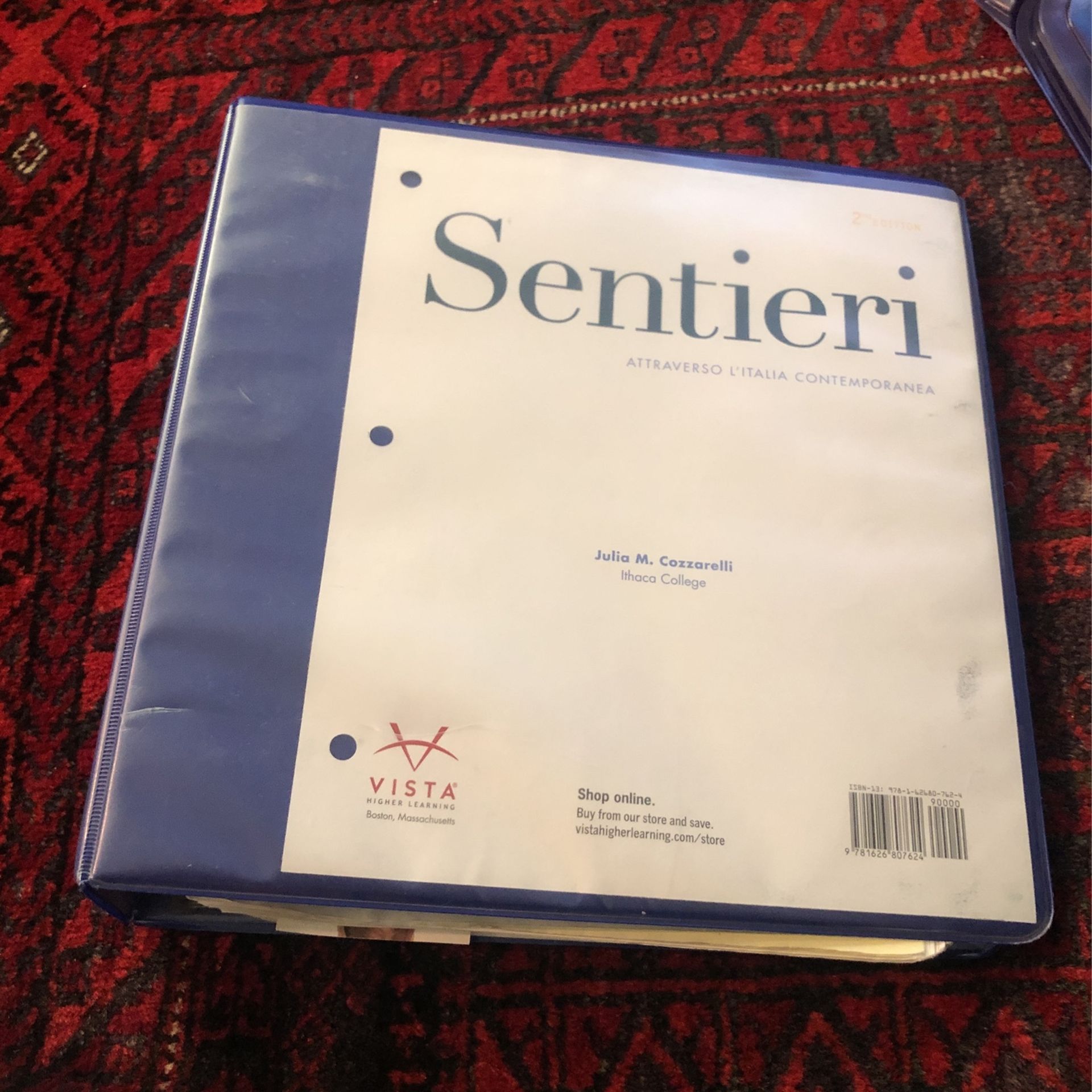 Sentieri Italian 101 Textbook 2nd Edition