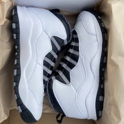 Nike Air Jordan Retro 10 Steel 2025 White Grey Size 11.5