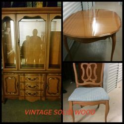 Vintage Wood Dining Set