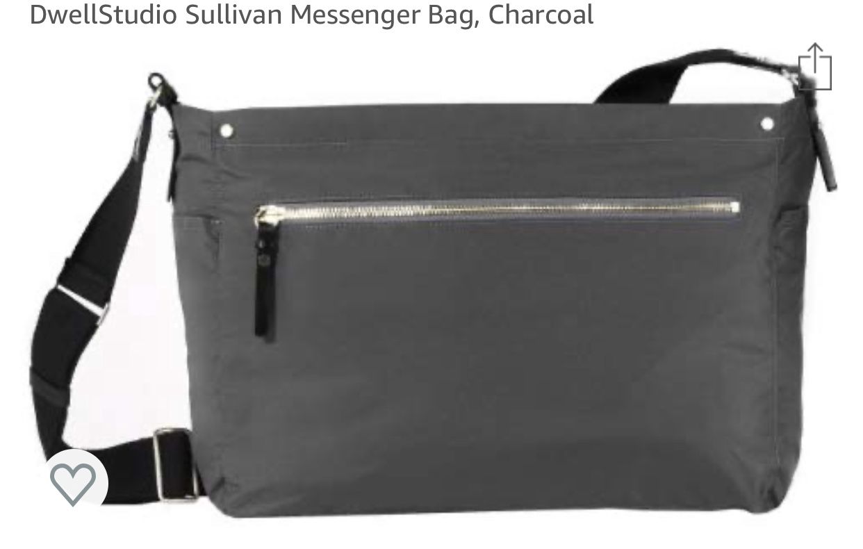 Dwell studio Sullivan diaper messenger bag - Charcoal