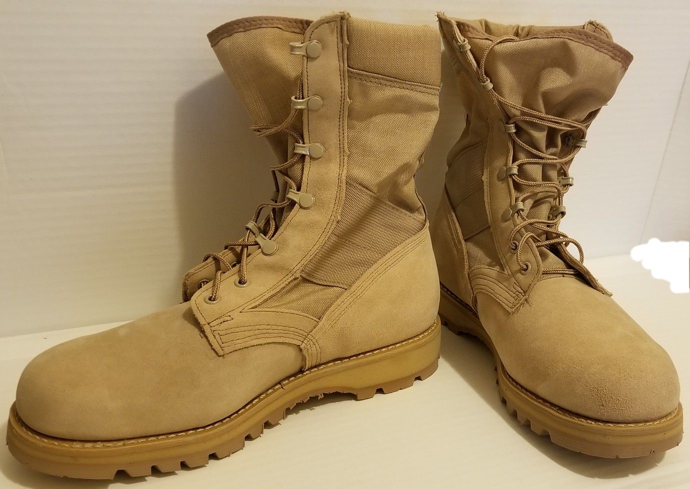 Vibram tan combat boots, hot weather tactical suede cambas 9xw