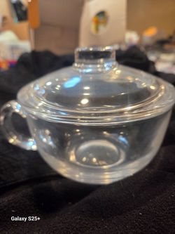 glass soup bowl with a lid