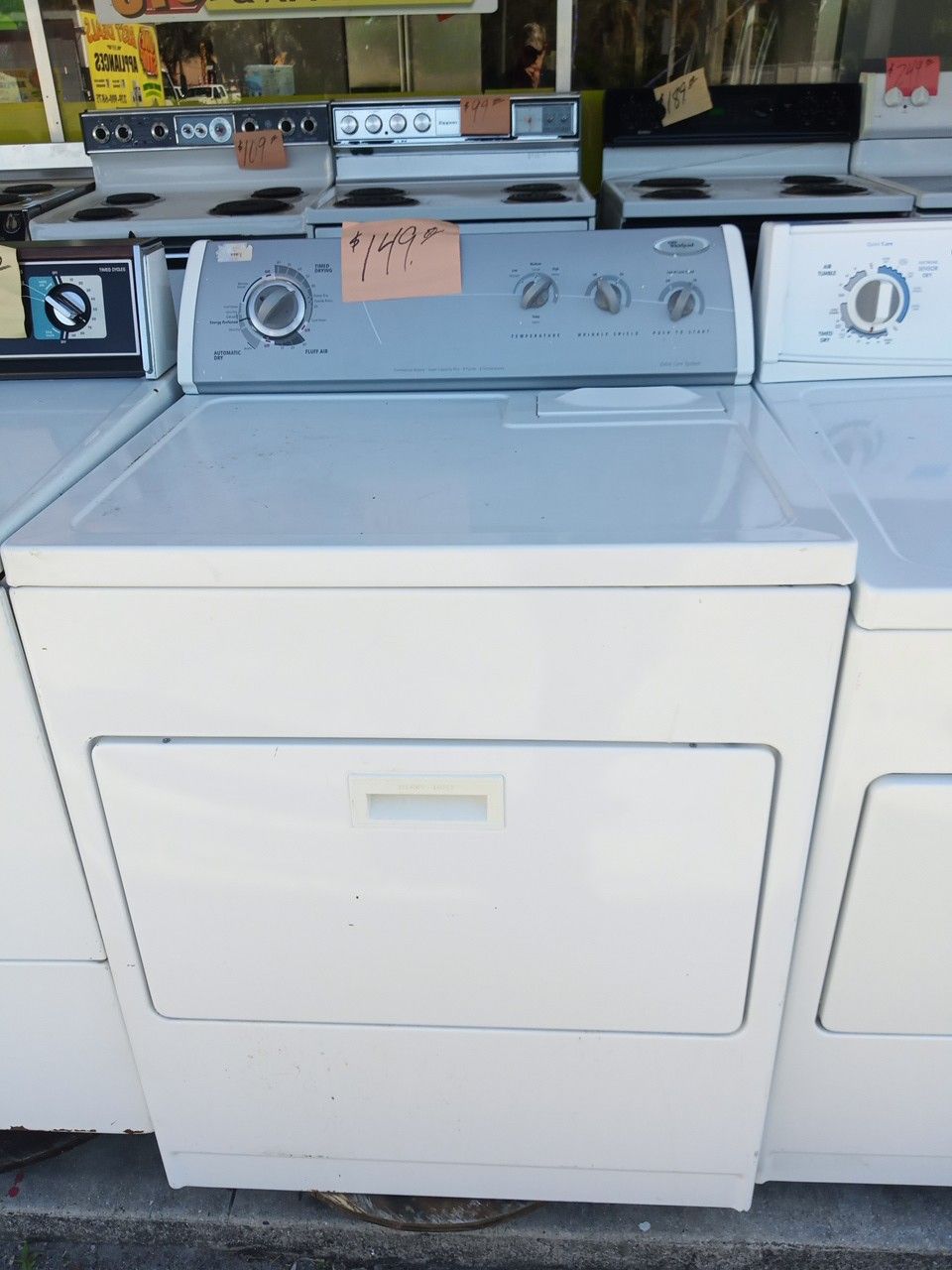 Whirlpool Dryer white super size heavy duty clean . Warranty . Delivery available . 2203 Fowler st . Ft. Myers 33901