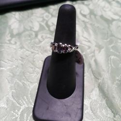 Sterling Silver Rainbow Topaz Ring Sz6