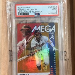 2025 Topps-Ronald Acuna Jr Mega Stars-Gold/50-PSA 9🔥Braves