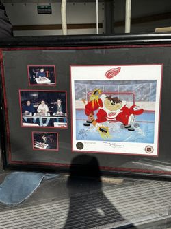 Red Wings “Taz” Signed By Yzerman, Osgood And Coffey