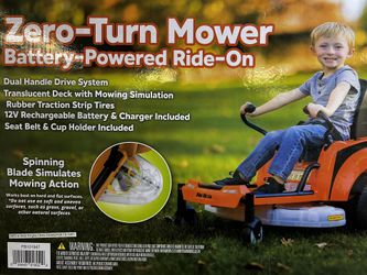 12v kids ride on lawn mower toy