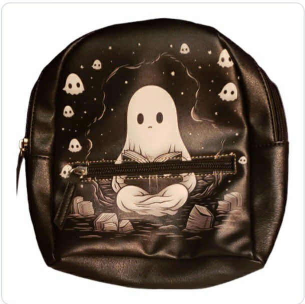 mini black backpack ghost purse  