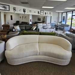 Curved Fabric Sofa  - Jenselle 