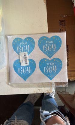 Gender Reveal/ Baby Shower Team Girl/Boy Stickers
