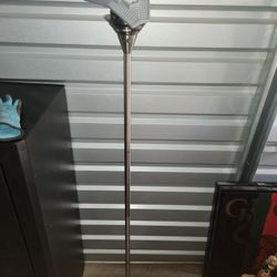 6ft Stainless Floor Lamp With Bluetooth Speaker Light