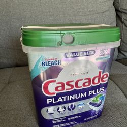 Cascade Platinum Plus Dishwasher Pods, Dish Detergent Soap, Clean Scent, 62 Count