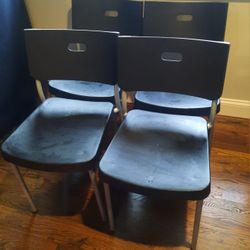 Stackable heavy duty chairs (set 4) $60
