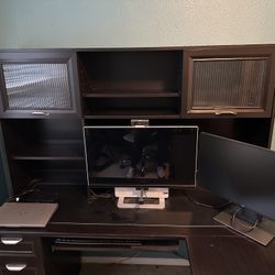 Office Desk With Hutch And Side Cabinet
