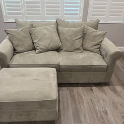 Small couch with ottoman