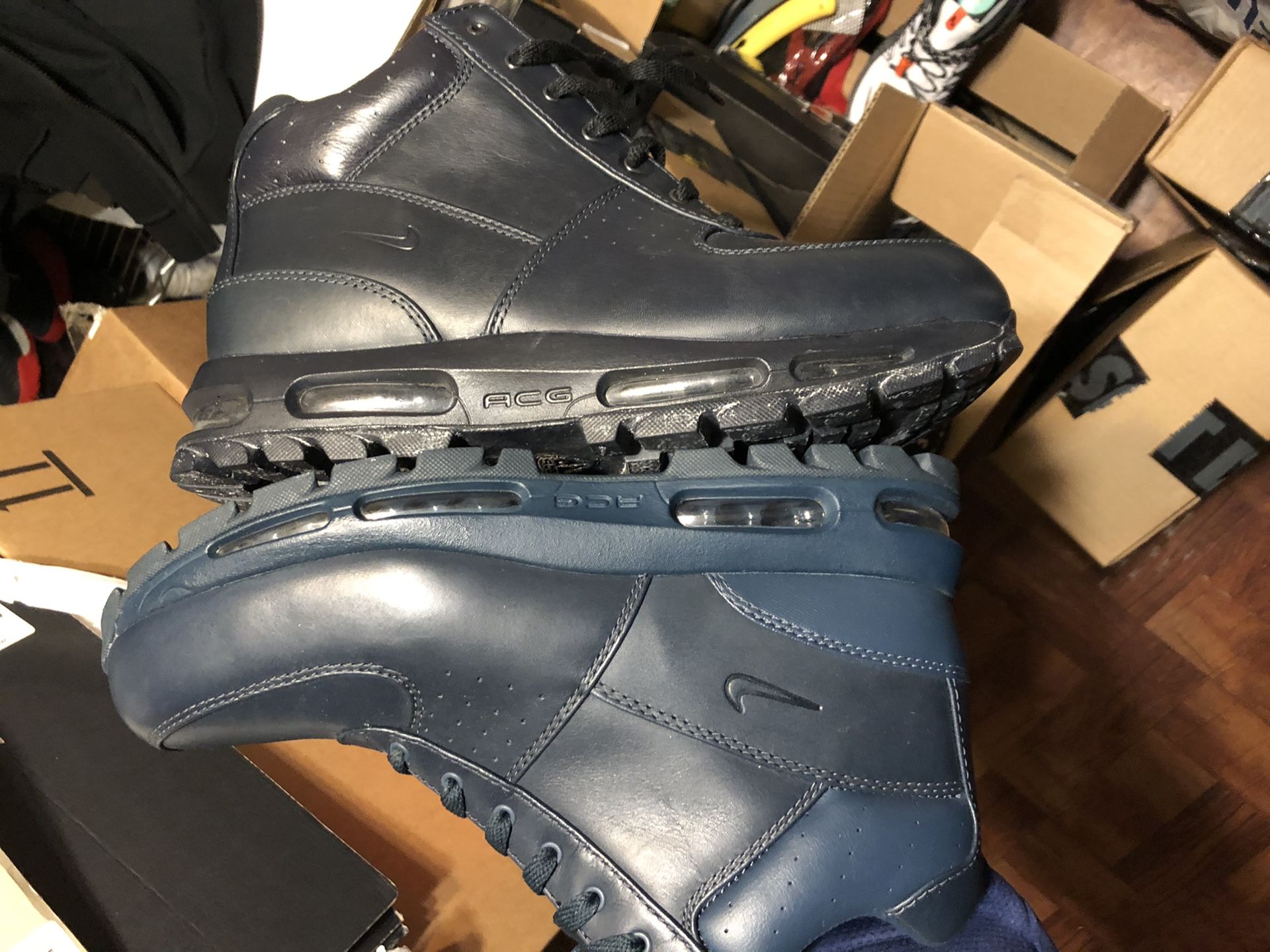 Nike acg boots navy blue new sz 11 and 11.5
