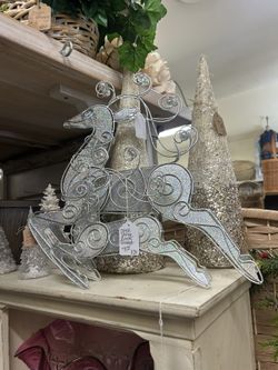 Sparkly Small Running Reindeer