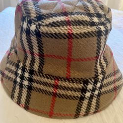 Vintage  Burberry Wool Bucket Hat 