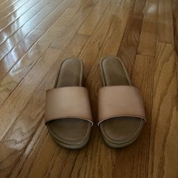 Low Wedge Slide Sandals