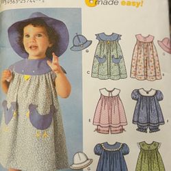 Vintage Simplicity 7189 Pattern for Dresses Short Sets Size 1/2-4 Pre Owned