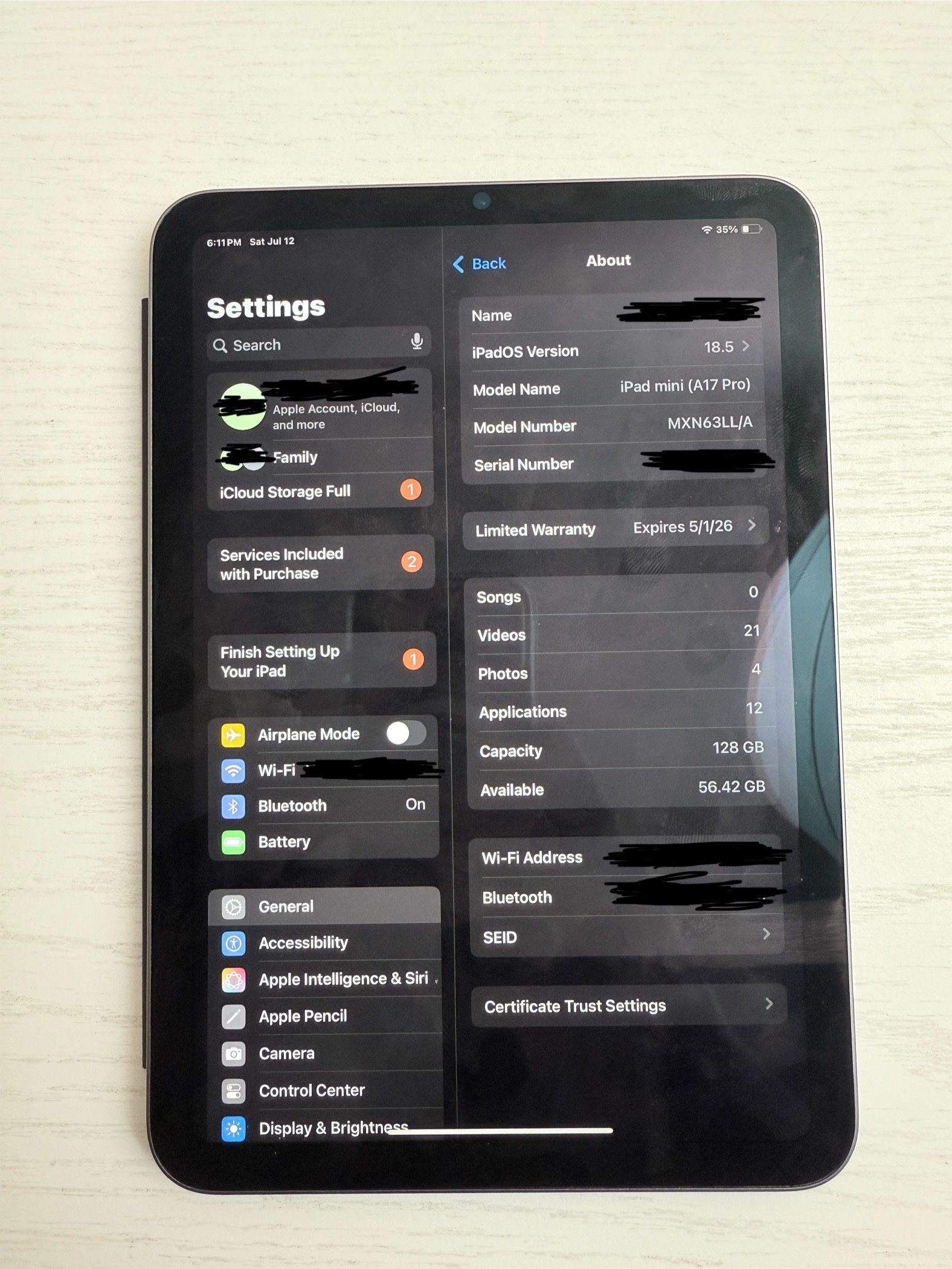 iPad mini 7th Gen 128gb