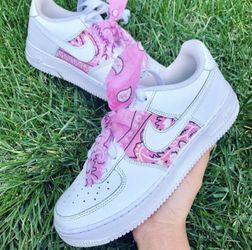 Custom Pink Bandana Af1