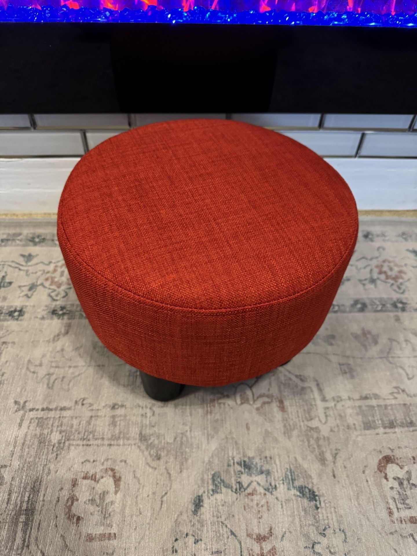 Joveco Small Foot Rest Stool Ottoman, Line Round Short Low Foostool For Chair, Under Office Desk