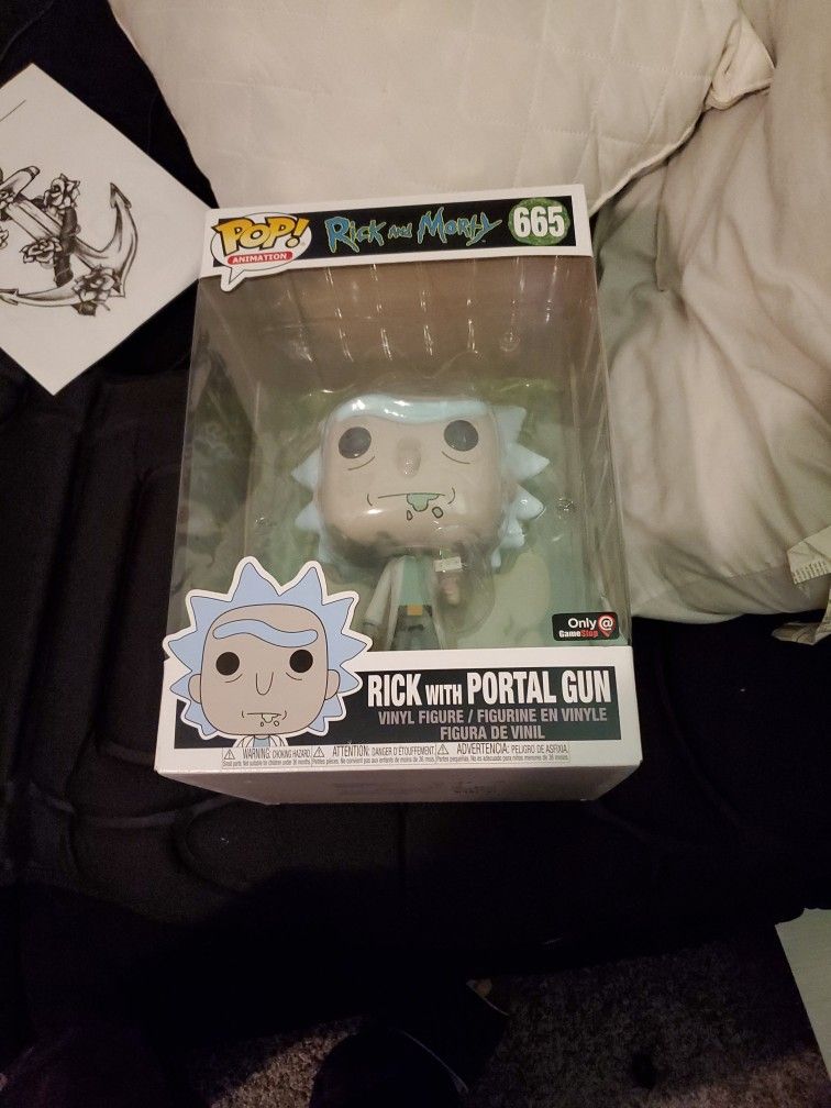 Rick With Portal Gun 10 Inch Funko Pop