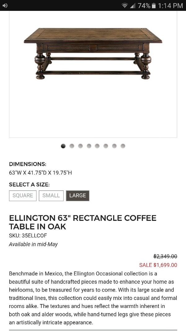 Arhaus Ellington Coffee Table 63 For In Strongsville Oh Offerup