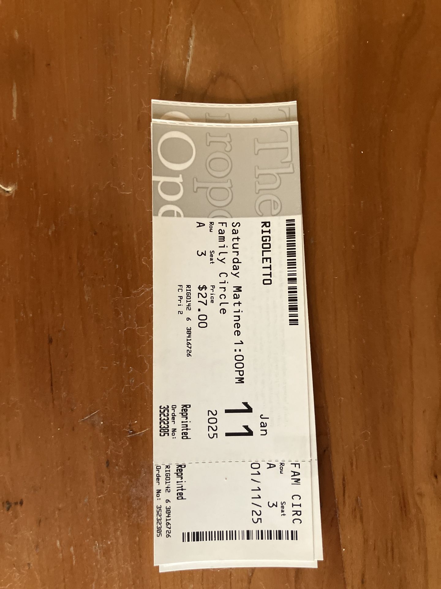 5 Metropolitan Opera Tickets