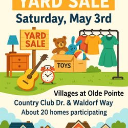 Huge Community Yard Sale 5/3 Saturday 