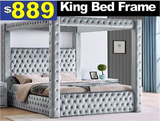Velvet King Bed Frame
