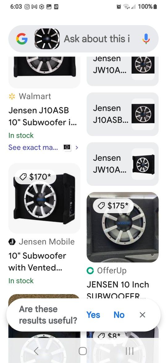 10 Inch Jensen Subwoofer