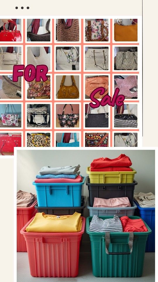Huge Bundle Of Womens Handbags & Clothing