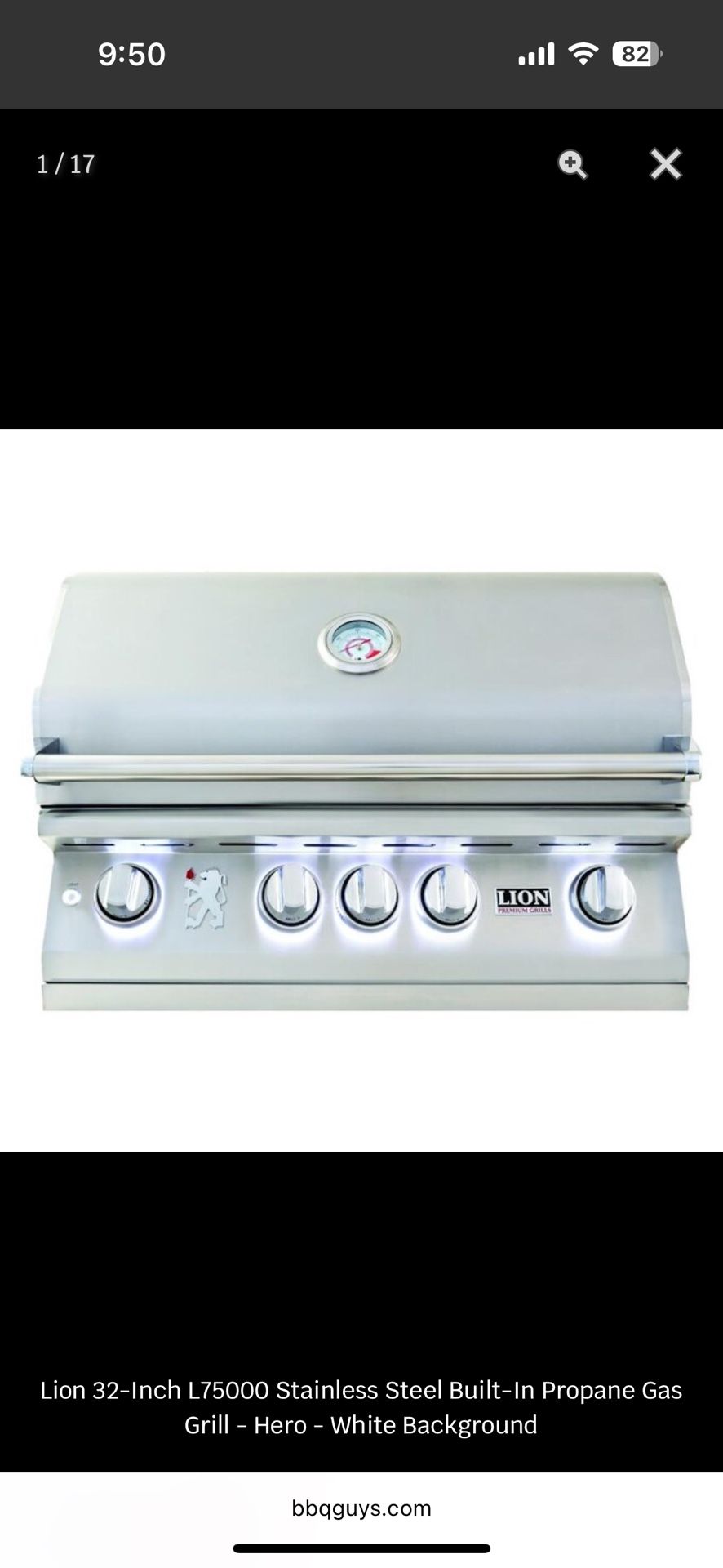 Used Propane Built-in BBQ